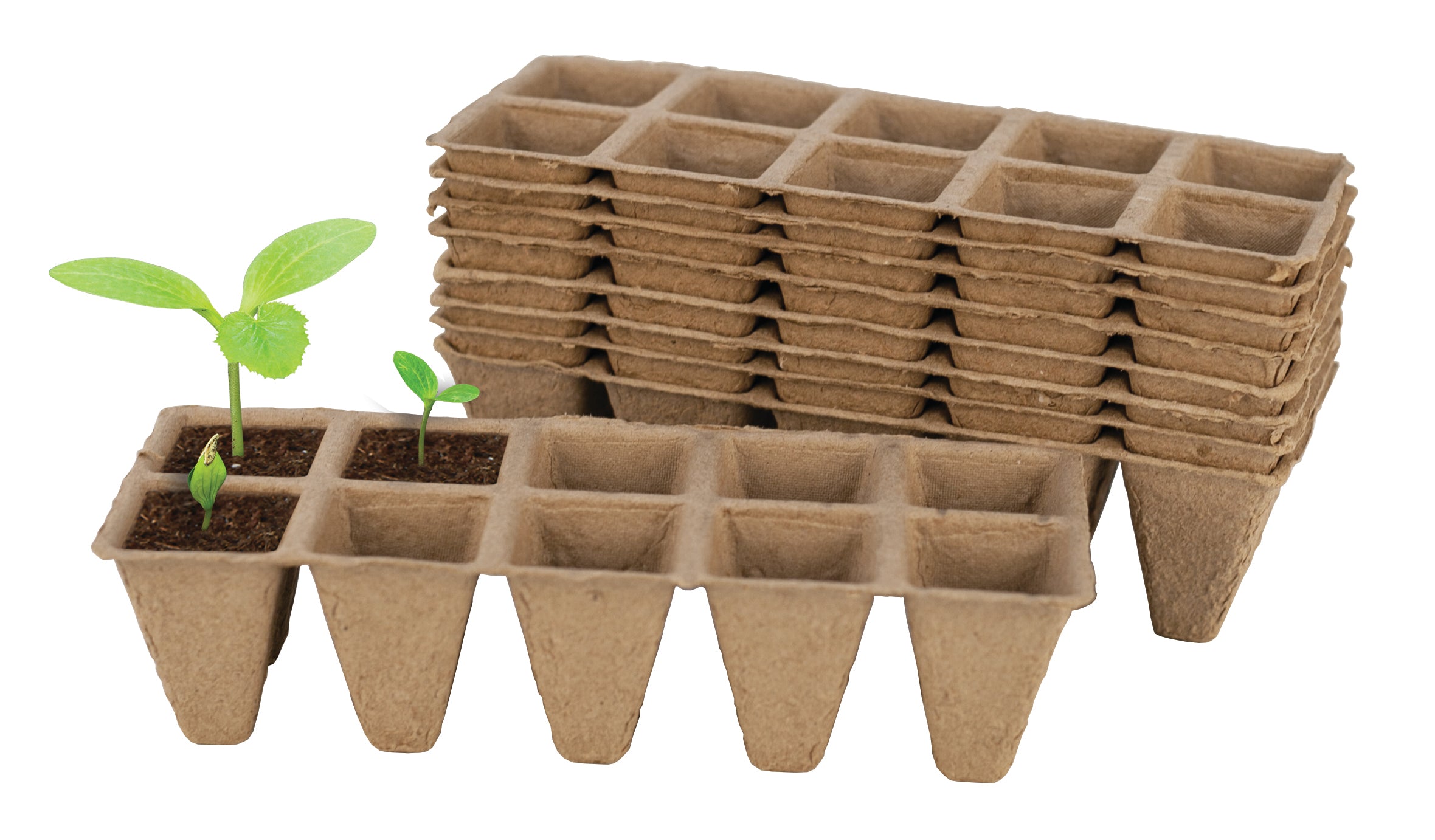 Gardeners Advantage - Peat Pot Seedling Tray (Pack of 10)