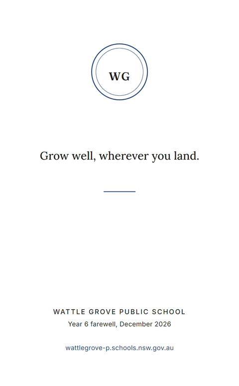 Front of a Crest and Line seed packet: a school's initials in a blue roundel above the line Grow well, wherever you land