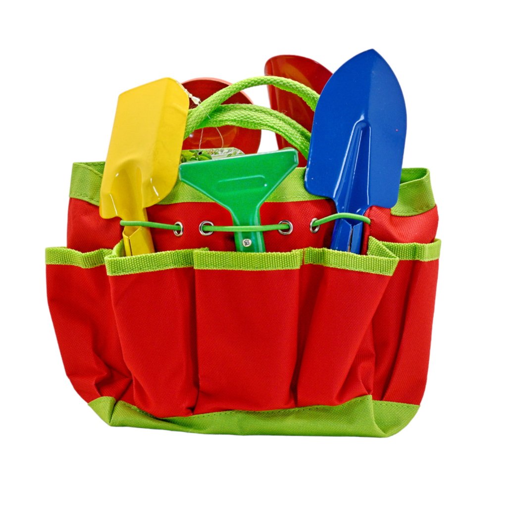 8 Piece Kids Tool Kit With Bag - Red - Happy Valley Seeds