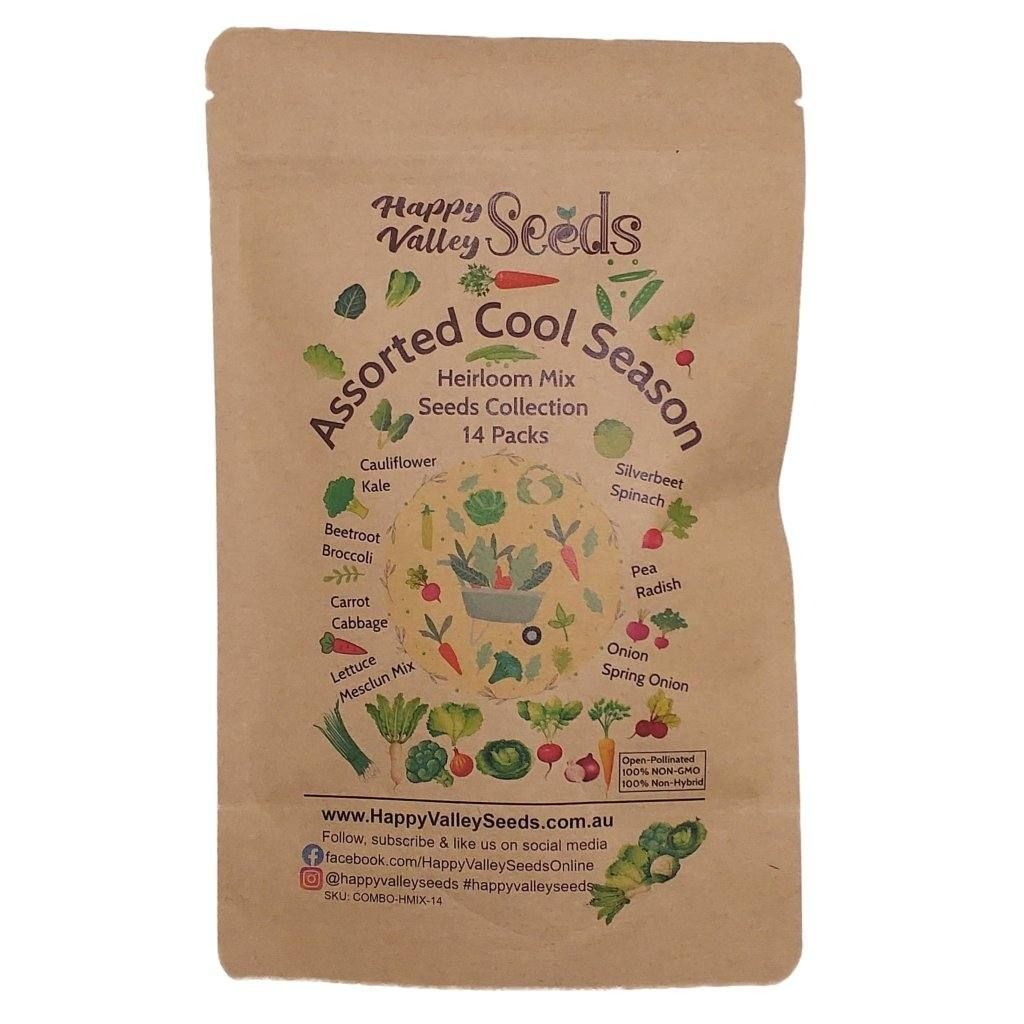 Assorted COOL SEASON Heirloom Mix Seeds Collection - 14 Packs