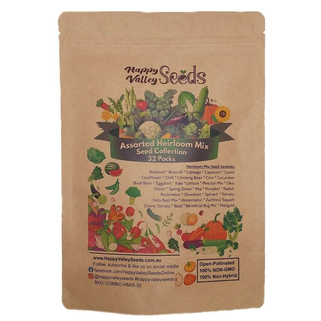 Assorted Heirloom Mix Seeds Collection - 32 Packs - COMBO PACK