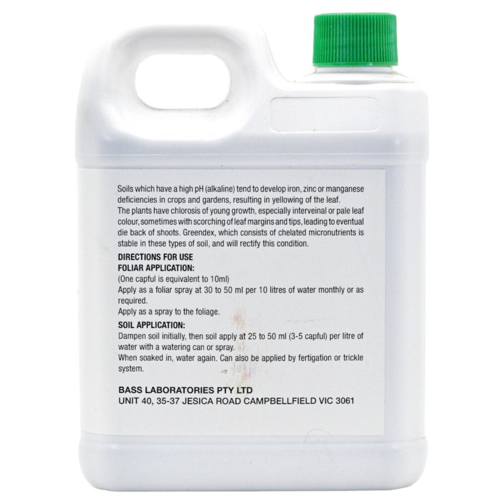 Bass - Greendex Micro-Nutrient 1 Litre - Happy Valley Seeds