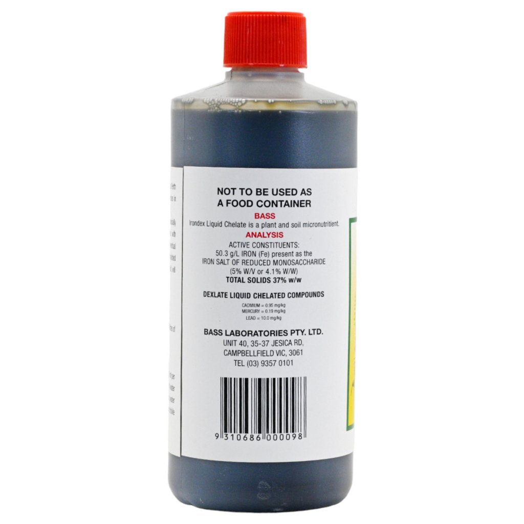 Bass - Irondex Chelated Iron Supplement 500ml - Happy Valley Seeds
