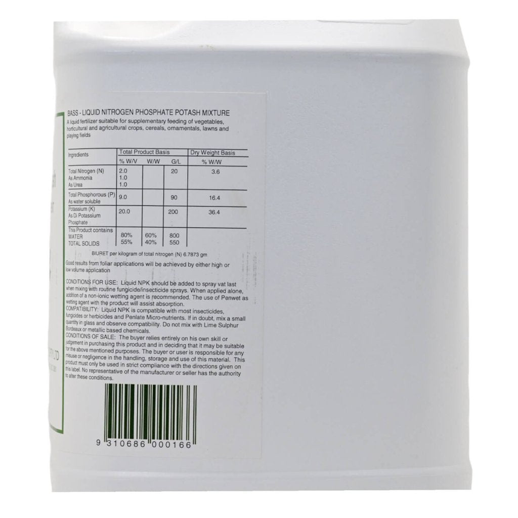 Bass - Liquid Potash 5 Litre - Happy Valley Seeds