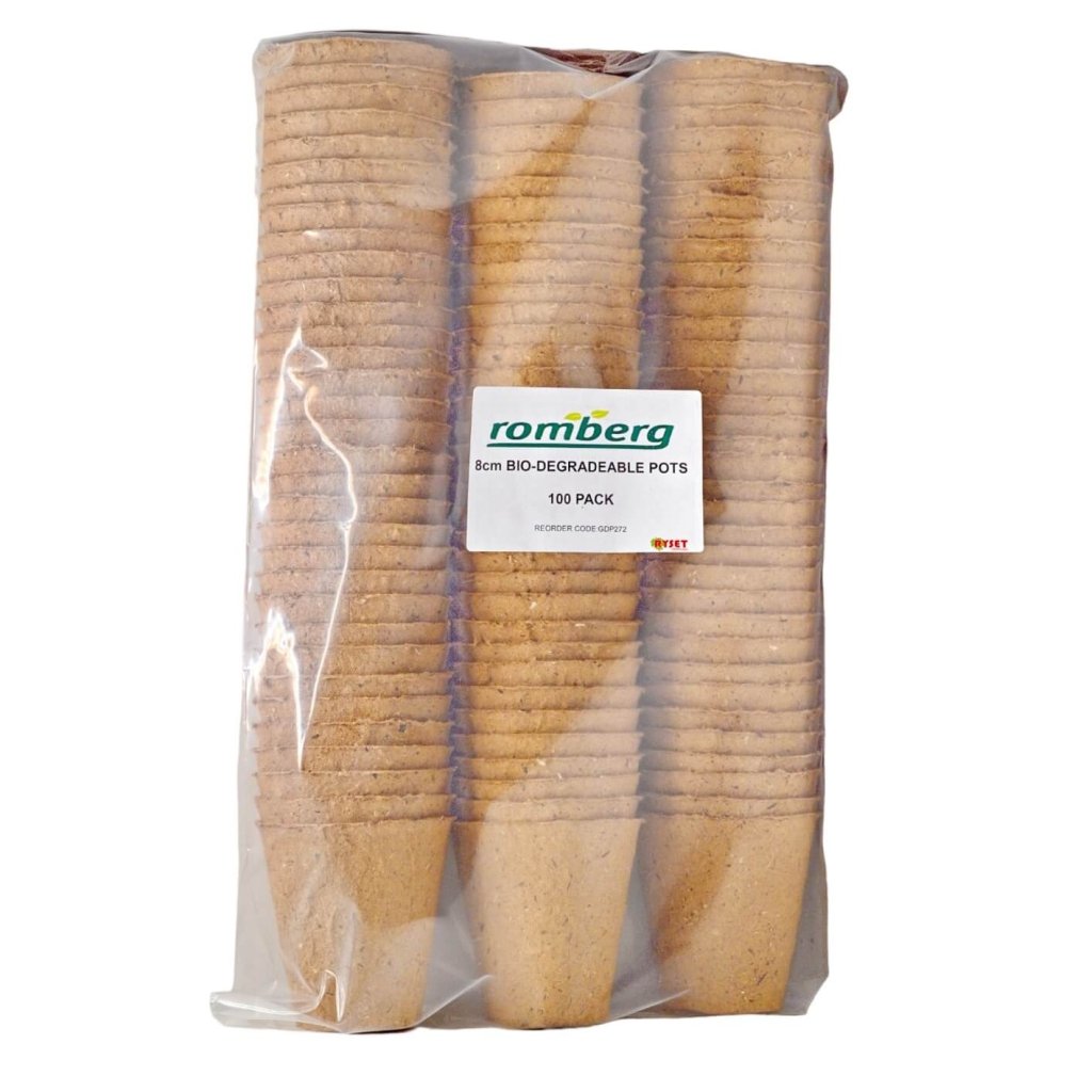 Bio Pots 8cm (Pack of 100) - Happy Valley Seeds