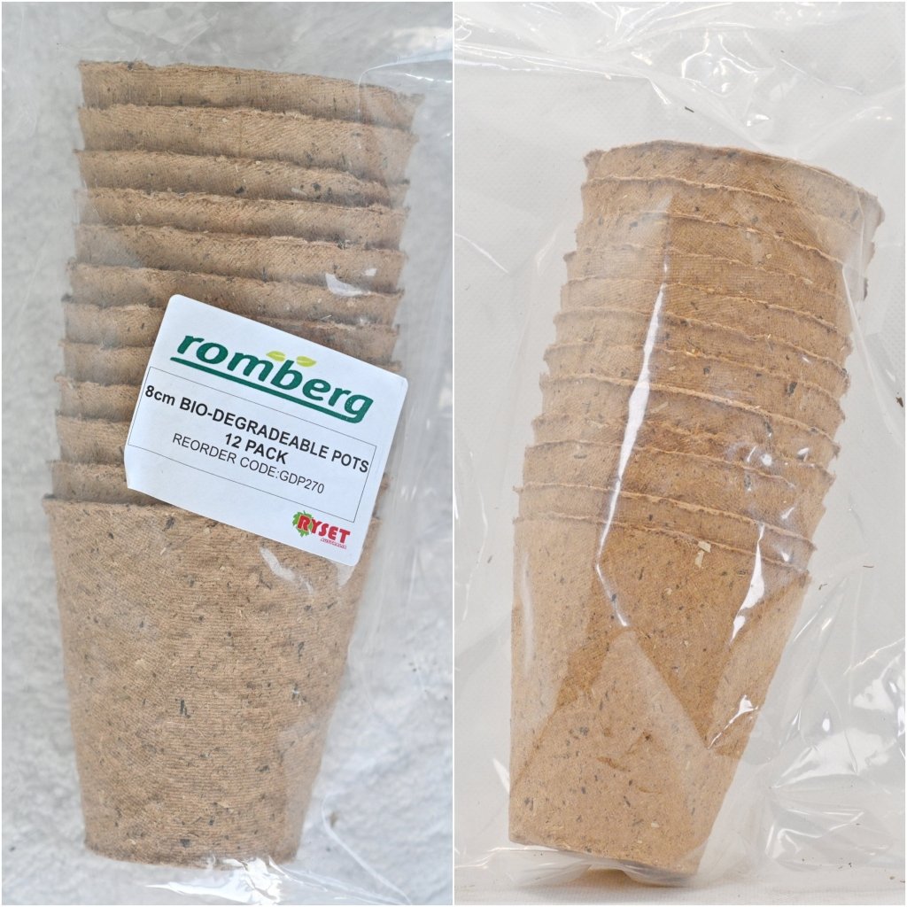 Bio Pots 8cm (Pack of 12) - Happy Valley Seeds