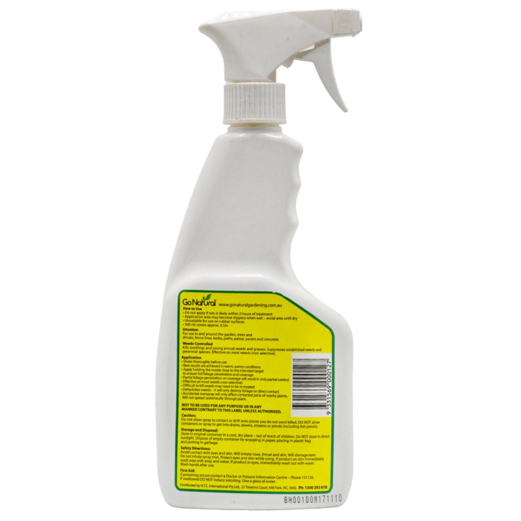 Go Natural - Organic Herbicide 500ml RTU - Happy Valley Seeds