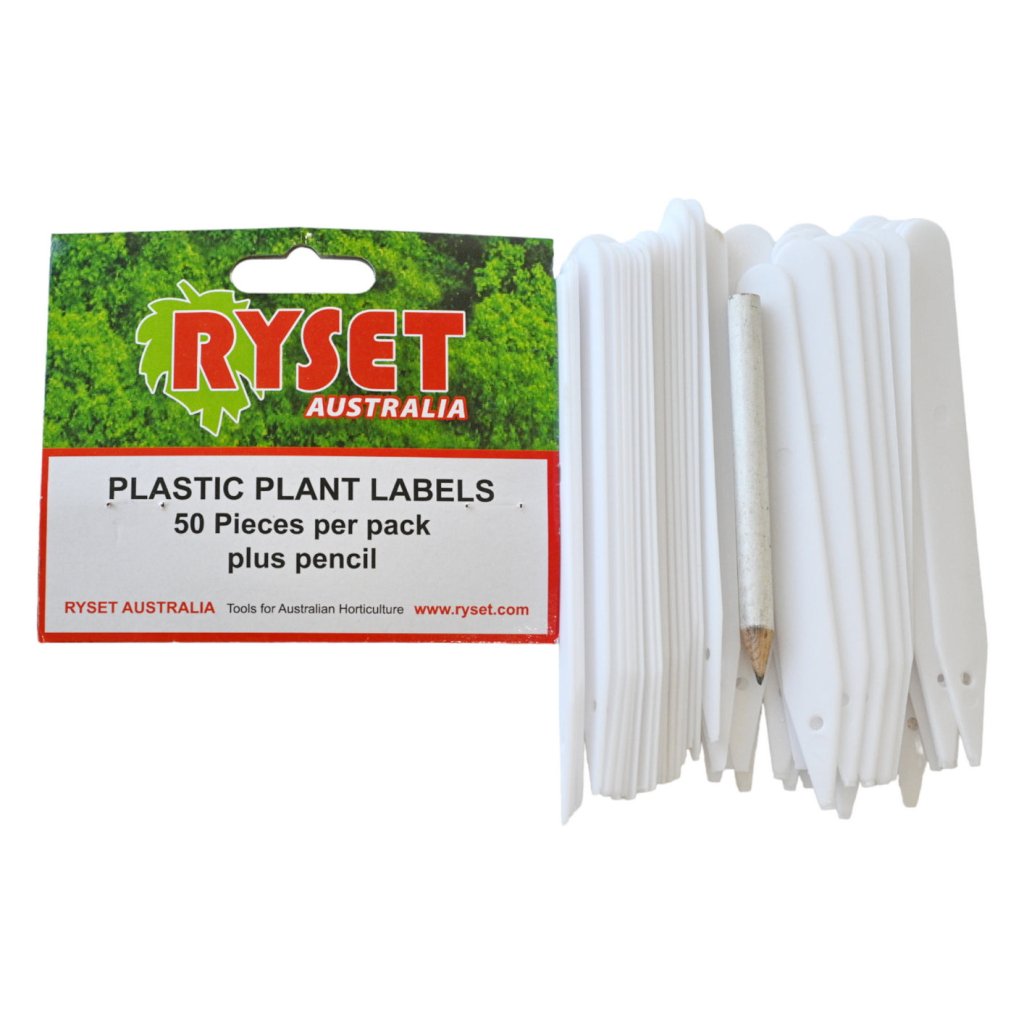 Ryset - Plastic Plant Labels & Pencil (Pack of 50) - Happy Valley Seeds