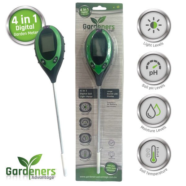 Gardeners Advantage - 4 in 1 Soil Meter - Happy Valley Seeds