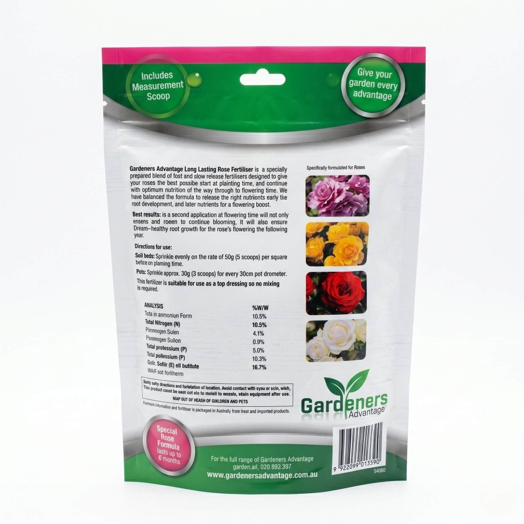Gardeners Advantage - Rose Food 1kg - Happy Valley Seeds