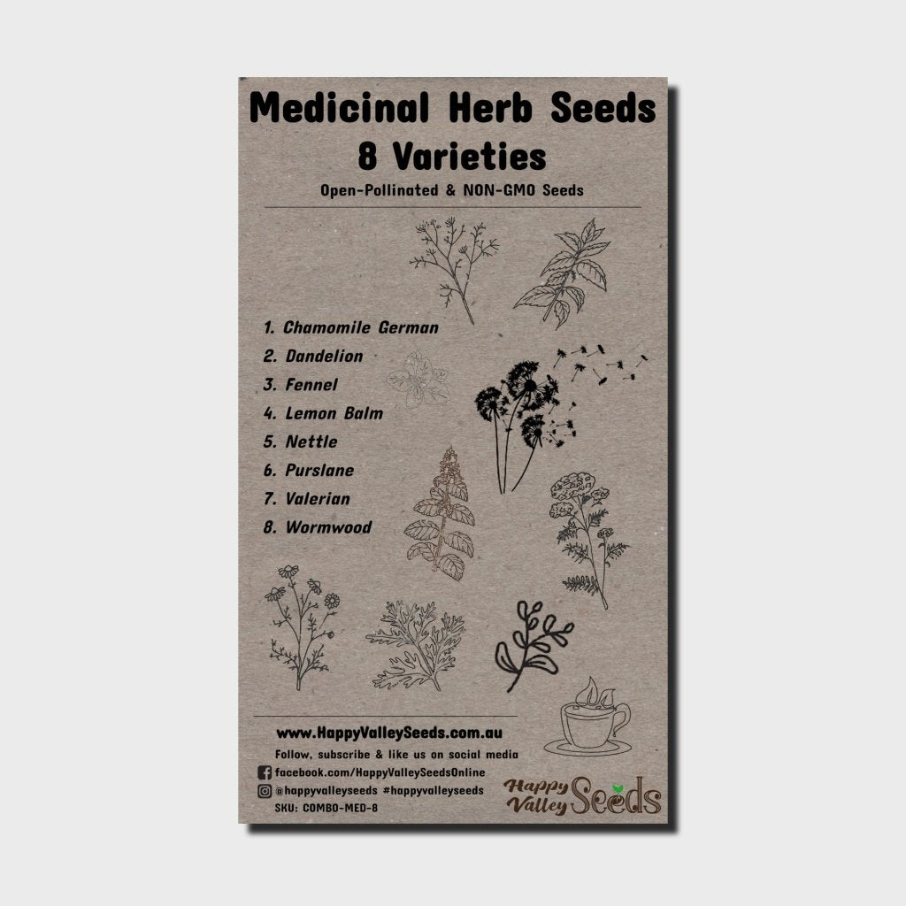Medicinal Herb Seeds - 8 Packs - Happy Valley Seeds