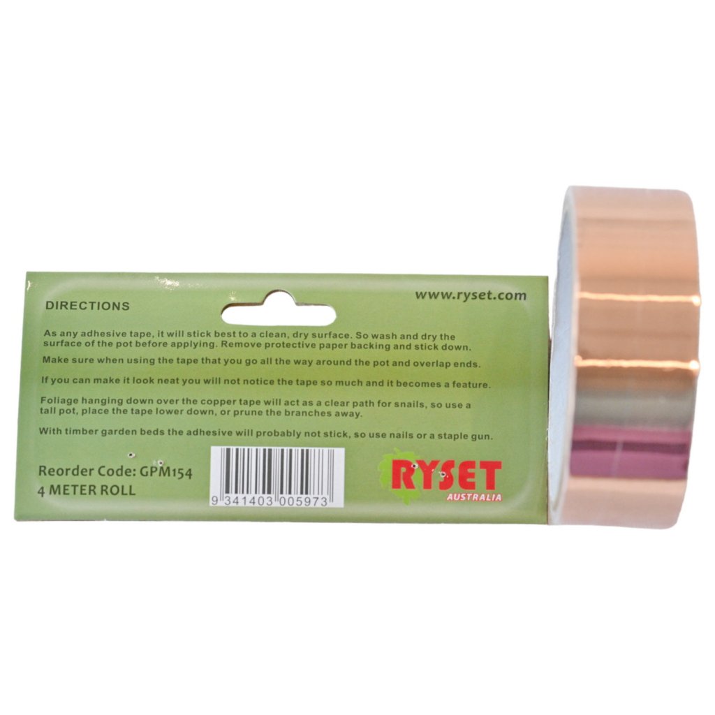 Ryset - Snail Stopper Copper Tape 4 Meter Roll - Happy Valley Seeds