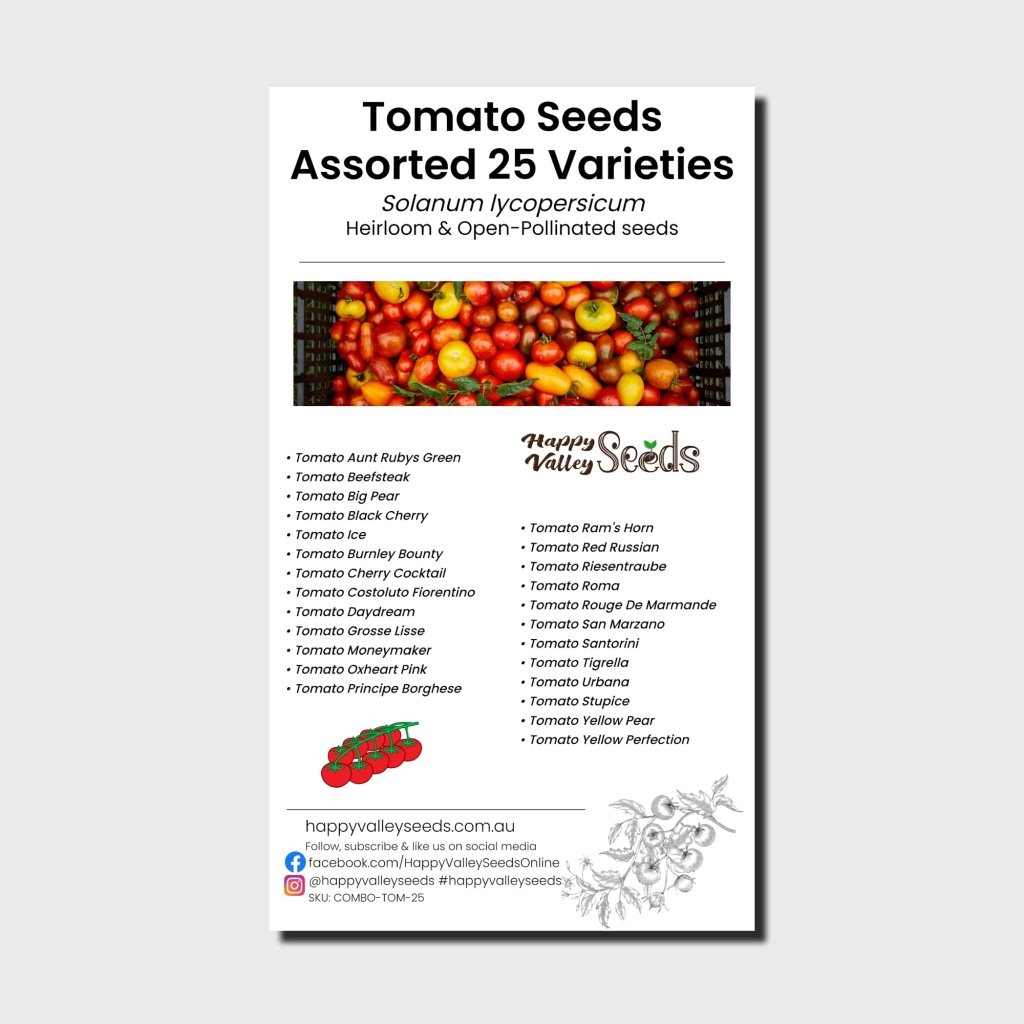 Tomato seeds - Assorted 25 Packs - Happy Valley Seeds