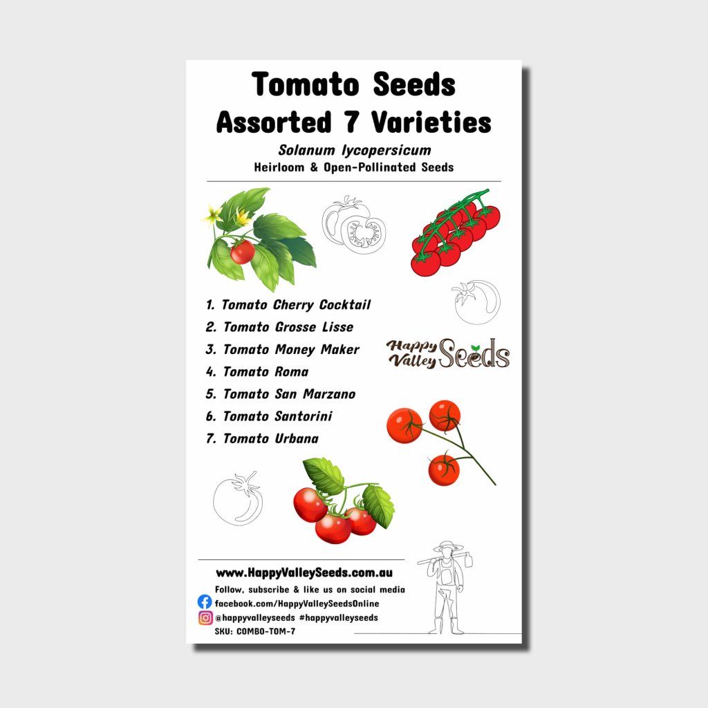 TOMATO seeds - Assorted 7 Packs - Happy Valley Seeds