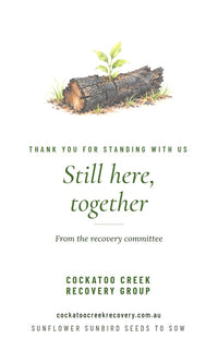 New Shoot seed packet design, front, with example words